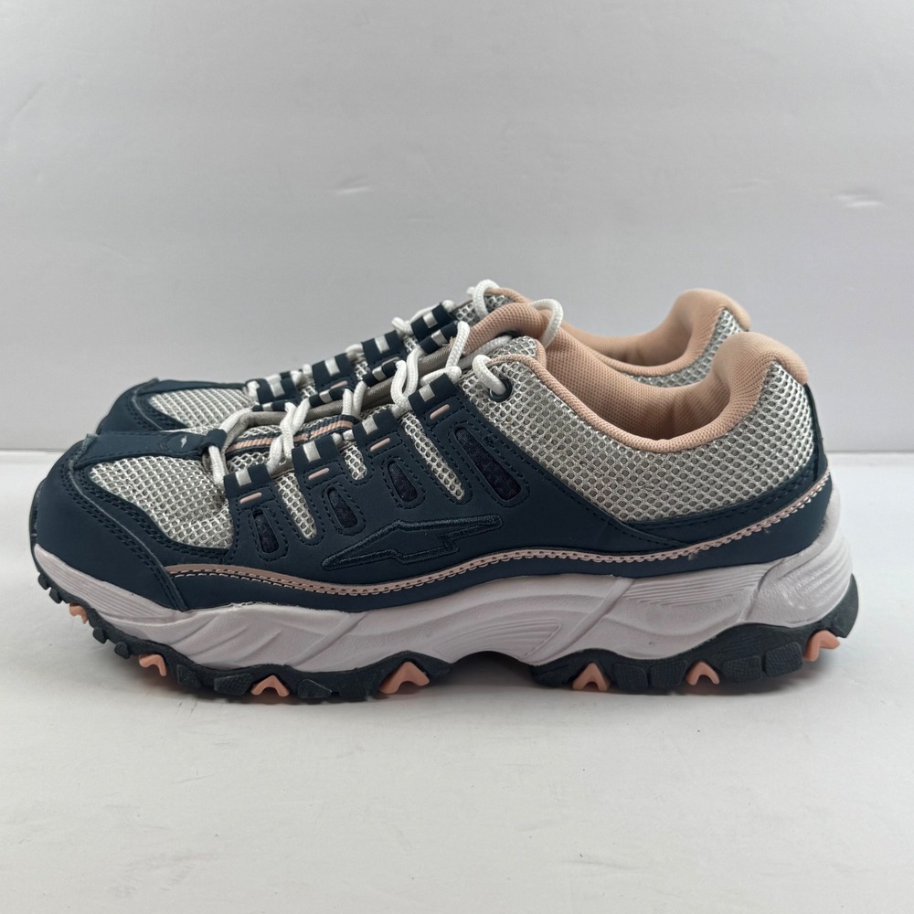 Avia Womens 10 Trail Running Shoes Navy Silver Peach Memory Foam WMAI20ES034
